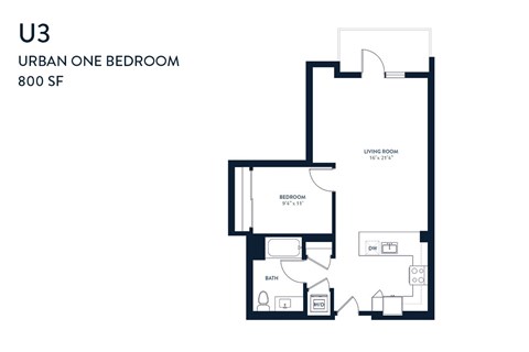 Urban One Bedroom U3 800 SF - Resa Long Beach